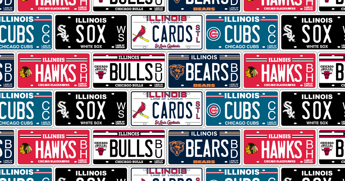 Sports team license plates