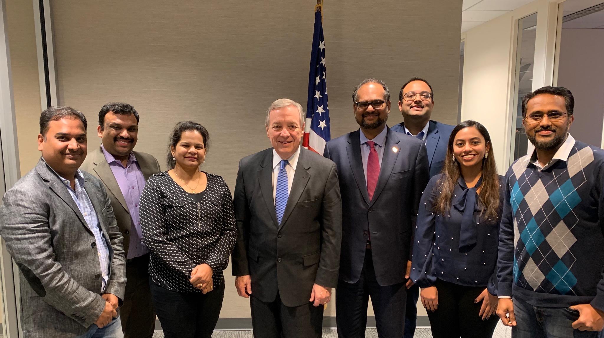 Senator Dick Durbin and State Senator Ram Villivalam